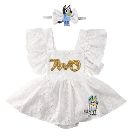 Bluey Dress Bluey Second Birthday Romper Bluey outfit bluey clothes